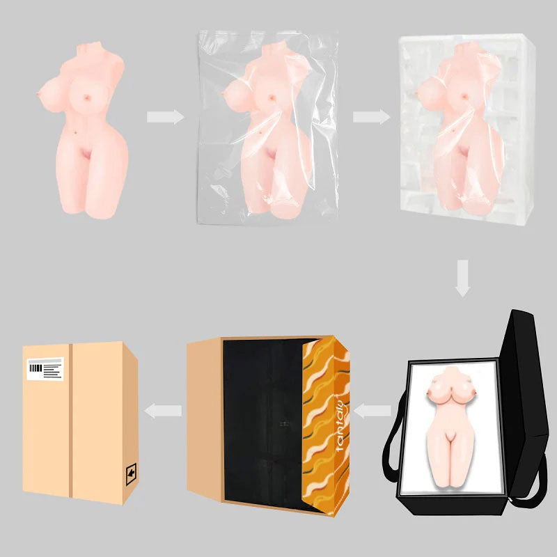 Monica 2.0: Torso Sexual Realista de 18.3 Kg con Senos Perfectos