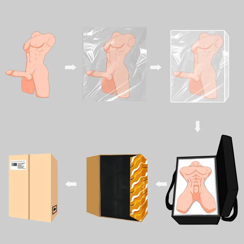 Tantaly Mark: Torso Sexual Realista Masculino de 15 Kg