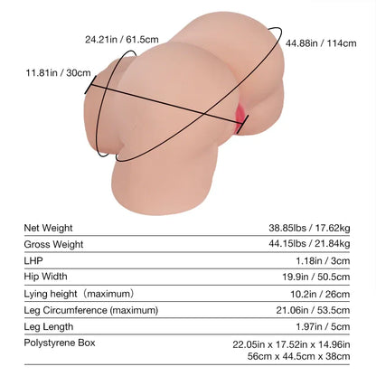 Daisy: Trasero Sexual Realista de 18 Kg de Tamaño Real